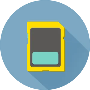 S D Card Icon Flat Design PNG Image