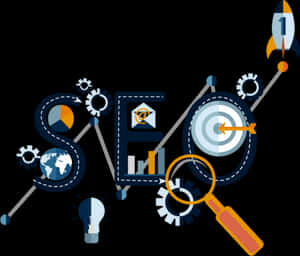 S E O Conceptsand Strategies Illustration PNG