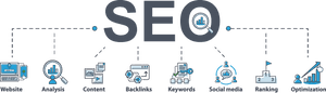 S E O Process Infographic PNG with transparent background