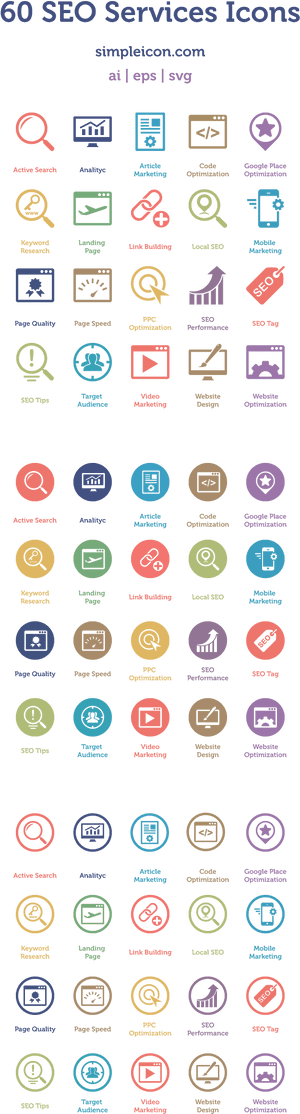 20 Best Free Seo & Online Marketing Icon Sets - Seo Icon Set PNG