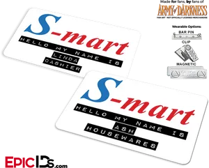 S Mart Employee Badges PNG Image