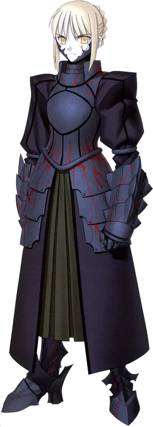 Saber Alter Armored Stance PNG Image