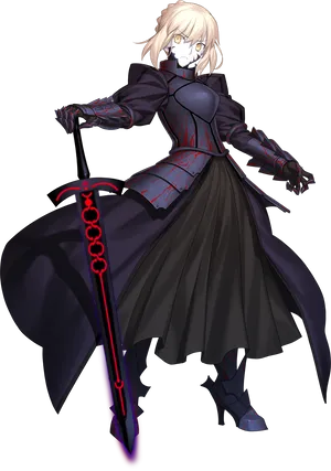 Saberin Black Armor PNG Image