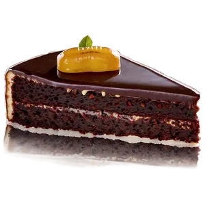 Sacher Cake Slice Png Ppy PNG Image