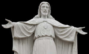 Sacred Heart Jesus Statue PNG image with transparent background
