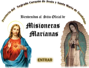 Sacred Heart Jesus Virgen Guadalupe Entrance PNG Image