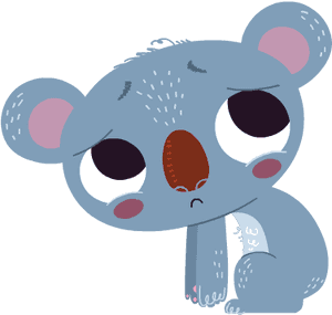 Sad Clipart Koala - Sad Koala Bear Cartoon PNG image with transparent background