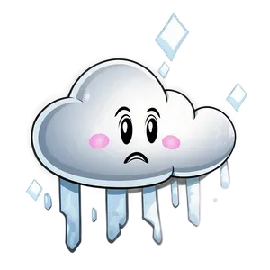 Sad Cloud Cartoon Png Exl94 PNG Image