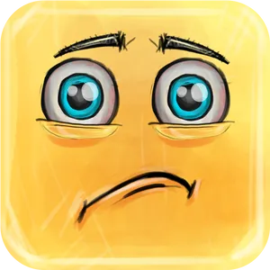 Sad Emoji Face Expression PNG Image