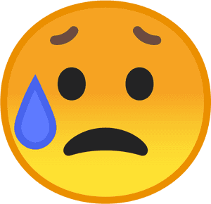 Sad But Relieved Face Icon - Icon Of Sad Face, HD Png Download PNG image with transparent background