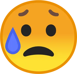 Sad Emojiwith Tear PNG Image