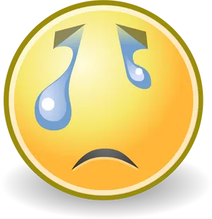 Sad Emojiwith Tears PNG Image