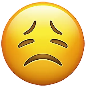 Sad Face Emoji Expression PNG Image