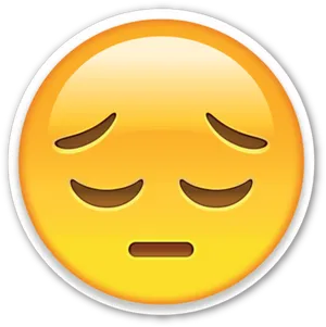 Sad Face Emoji Expression PNG Image