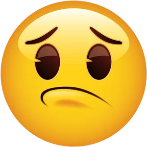 Sad Face Emoji Expression.png PNG Image