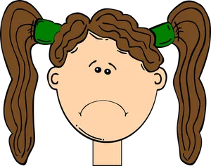 Sad Girl Cartoon Drawing PNG Image