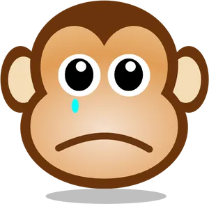 Sad Monkey Emoji PNG Image