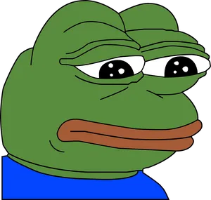 Sad_ Pepe_the_ Frog_ Vector PNG Image