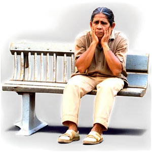 Sad Person On Bench Png 69 PNG Image