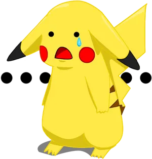 Sad Pikachu Crying PNG Image