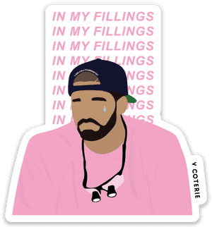 Sad Rapper Cartoon Sticker PNG image with transparent background