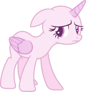 Sad_ Unicorn_ Pony_ Vector PNG Image