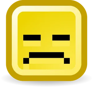 Sad Yellow Emoji Face PNG Image