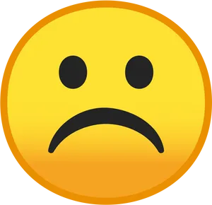 Sad Yellow Emoji Frown PNG Image