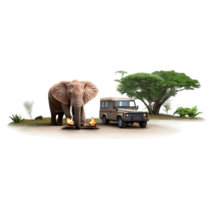 Safari Campsite Setting PNG 06122024 PNG image with transparent background