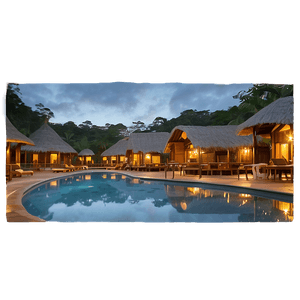 Safari Lodge Hotel PNG 05212024 PNG image with transparent background