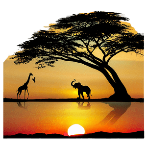 Safari Sunrise View PNG 06122024 PNG image with transparent background