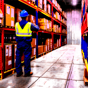 Safe Warehouse Work Environment PNG 06122024 PNG image with transparent background