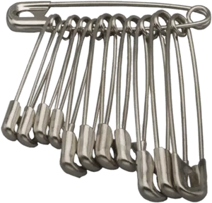 Safety Pins Attachedtoa Bar PNG Image