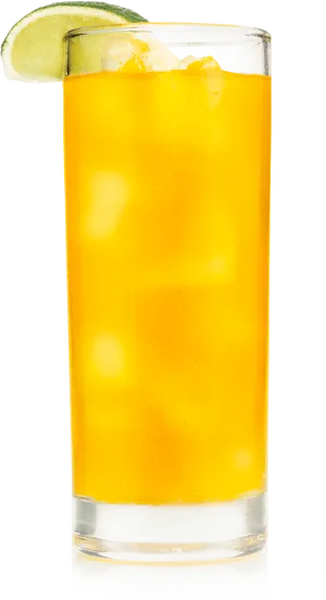 Saffron Infused Cocktail Glass With Lime PNG Image