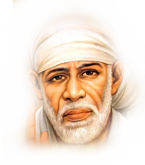 Sai Baba Portrait Artwork PNG Image