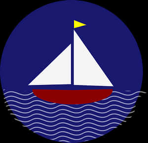 Sailboat Graphic Art PNG image with transparent background