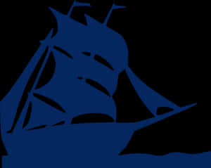 Sailboat Silhouette Against Night Sky PNG