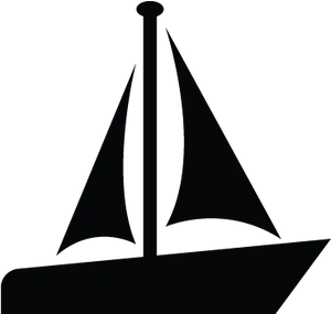 Sailboat Silhouette Art PNG Image