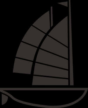 Sailboat Silhouette Graphic PNG image with transparent background