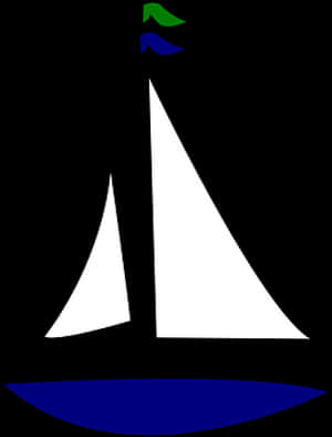 Sailboat Silhouette Graphic PNG image with transparent background