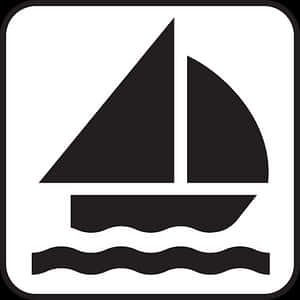 Sailboat Symbol Icon PNG image with transparent background