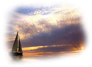 Sailing Into Sunrise PNG Image