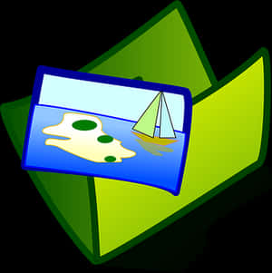 Sailing Island Photo Icon PNG image with transparent background