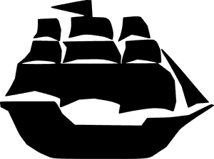 Pirate Clipart Pirate Ship - Pirate Ship Clipart Black And White, HD Png Download PNG image with transparent background