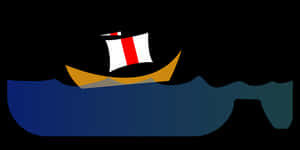 Sailing Ship Silhouetteat Night PNG image with transparent background