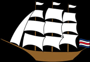 Sailing Ship Vector Art PNG image with transparent background