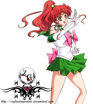 Sailor Jupiter Pose PNG Image