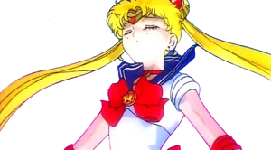 Sailor Moon Character Pouting Expression PNG Image