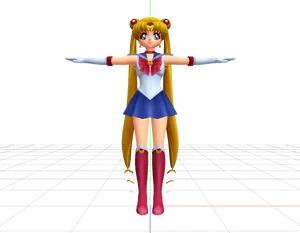 Sailor Moon3 D Model Pose PNG Image