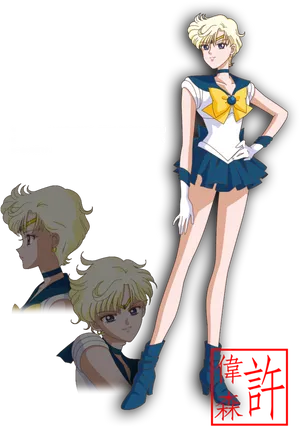 Sailor Uranus Character Design PNG Image